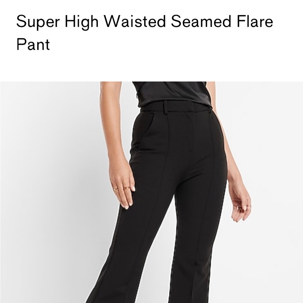 Super High Waisted Seamed Flare Pants